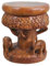 Thaiboo Hocker massiv Pferd Bär Katze Elefant Handarbeit Beistelltisch Blumensäule (Elefant- Höhe 44 cm)