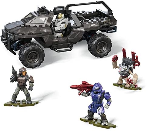 MEGA Halo Infinite UNSC Razorback - Transportfahrzeug-Bauset mit 4 Actionfiguren und 2-in-1-Bauspielzeug und 303 Bauteile, für Fortgeschrittene ab 8 Jahren, HGY59
