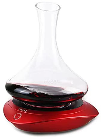 Vino elettrico intelligente decanter set, con ricarica USB 360 gradi base girevole, decanter in vetro, set vino