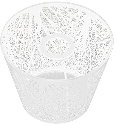 Lamp Shade, Wrought Iron Lampshade, Carved Forest Tree Shaped E27 Mini Lamp Shade for Table Lamp Bedroom Bedside Decor(white)