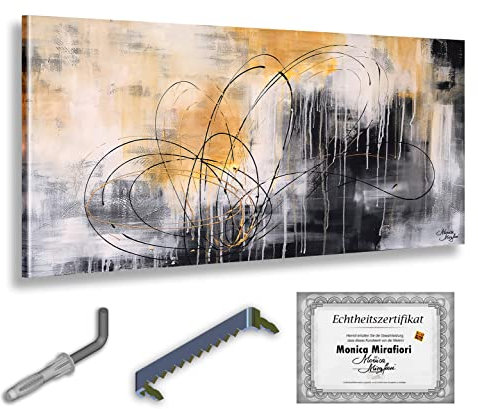 Monica Mirafiori I 100% HANDGEMALT I Gemälde Dream No More I 140x70cm | Gemälde Handgemalt | Acrylgemälde | Sehr Großes Acrylbild I Moderne Kunst I Kunstbilder
