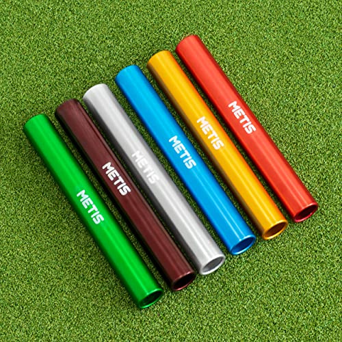 METIS Alloy Relay Race Batons - Aluminium Relay Baton | Junior or Senior Relay Race Baton | Athletics Equipment | Athletic Baton | Training & Competition Equipment | [Pack of 6]