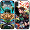 2 Stück Handyhülle für Apple iPhone X/XS Hülle 5.8 Zoll Anime Jungs Kimetsu No Yaiba Hülle und Manga Zoro Hülle Matte Stoßfest TPU Silikon Schutzhülle für iPhone XS