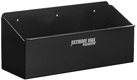 Extreme Max 5001.6125 Aluminum Spray Bottle Shelf for Enclosed Trailer, Shop, Garage, Storage - Holds Four 1-Quart (32 oz.) Spray Bottles, Black