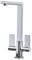 Liquida W17CH Twin Lever 360 Degree Swivel Spout Chrome Kitchen Mixer Tap