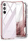 SURITCH Kompatibel mit Samsung Galaxy S23 Hülle Schutzhülle 360° Stoßfest Transparent Front Und Rückenschutz Handyhülle TPU Bumper Eingebautem Displayschutz für Samsung Galaxy S23-Roségold