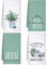 Bencailor Set de 4 Toallas de Cocina de Eucalipto Absorbentes Paño de Cocina de Microfibra Suave de 40 x 60 cm Toalla de Mano Decorativa de House Verdor Verde para Platos Baño Hogar Boda