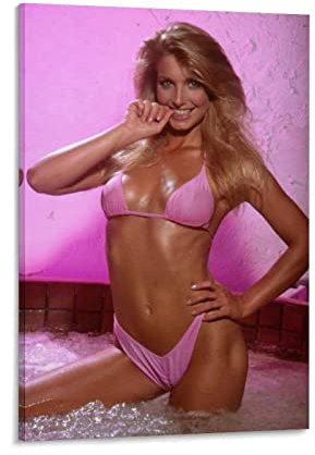 BRKENT Heather Thomas Porträt-Poster, sexy Poster, Leinwand, Gemälde, Poster und Drucke, Wandkunst, Bilder für Wohnzimmer, Schlafzimmer, Dekoration, 20 x 30 cm, Rahmenstil