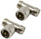 QLXHBOT UHF Male to UHF Female Tee Connectors, Pl259 Tee Connector pl259 Coaxial Cable Adapters SO239 Splitter for Ham Radio CB Antenna 2Pcs