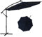 GOPLUS Sonnenschirm 303 cm, Ampelschirm 112 LED Solar mit Kurbel & Metallgestell, Gartenschirm Neigungswinkel höhenverstellbar, Marktschirm Strandschirm für Balkon, Garten, Terrasse, Strand (Navyblau)