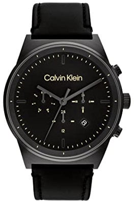 Calvin Klein Multi Zifferblatt Quarz Uhr für Herren Kollektion CK Impressive mit Edelstahl- oder Lederarmband