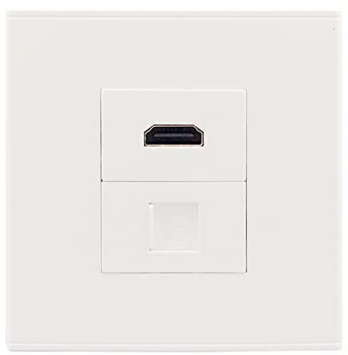 SAMTN Para HDMI placa de pared, con CAT6 RJ45 hembra a hembra, blanco