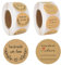 1000 Stücke Kraft Etiketten Aufkleber, 2.5cm/1inch Rund Geschenksticker, Etiketten-Aufkleber auf Rolle, Aufkleber Selbstklebend für Handwerk Geschenkverpackung, Backen Geschenktüten