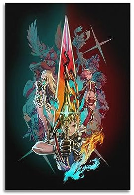 VZRSQZK Videospiel Xenoblade Chronicles 2 Poster Poster Dekorative Malerei Leinwand Wandposter und Kunstbild Druck Moderne Familie Schlafzimmer Dekor Poster 20 x 30 cm