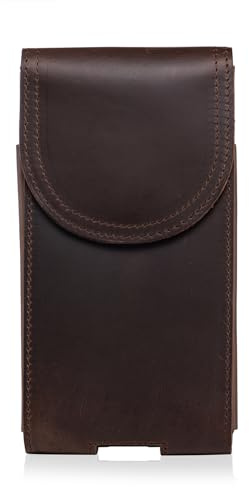 Hengwin Handytasche, Herrengürtel Echtleder Handytasche für iPhone 16 Pro Max, 16 Plus, 15 14 13 12 11 Pro Max Cases, kleine Reisegürteltasche, Smartphone Gürtelclip Holster, Geldbörse Fanny Pack