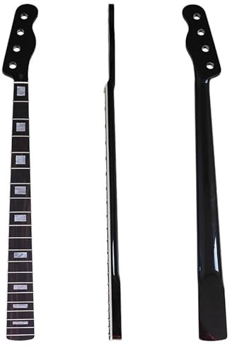 LVYUDS Érable Manche de Guitare, TL Manche de Guitare électrique Noir 20frettes 4 Cordes Manche de Guitare 2.5 Inch Largeur Manche, Guitare Pièces Rechange