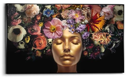 REINDERS Gerahmtes Bild, Serene Golden, Home Office, Poster, Wanddeko, Room Decor, MDF, Gold, 70x118cm