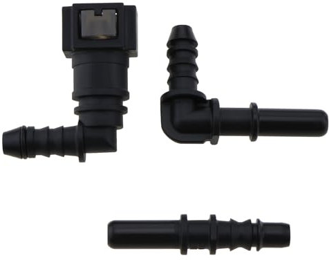 SG Store 7.89mm-ID6 Car Fuel Line Quick Release Connector Kit, ABS, 6mm Nylon & 8mm Rubber Hose Compatible, Straight & Elbow, 500 KPa/5 Bar Back Pressure, Easy Snap Installation