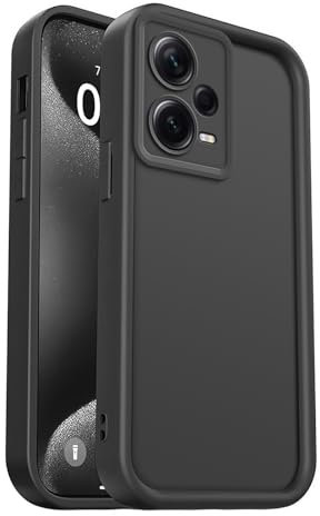 PanXCase Hülle für Xiaomi Redmi Note 12 Pro Plus - Handyhülle Silikonhülle Weich Dünn Leicht Elegant Design, Kameraschutz Stoßfest Kratzfeste Slim Schutzhülle (Schwarz)