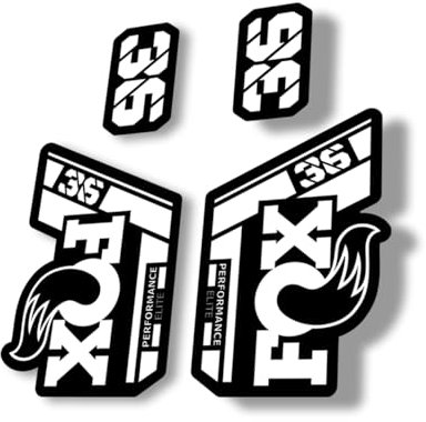 Gabel Ersatz Aufkleber kompatibel für Fox 36 2021 Elite Performance Serie Weiß (glänzend)