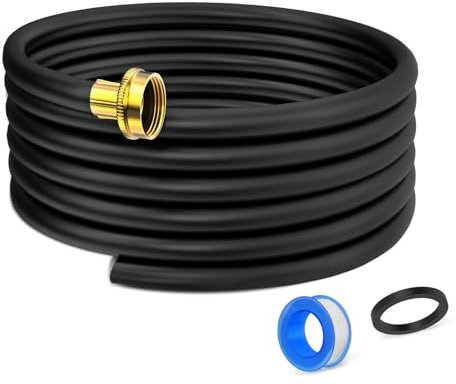 25FT Dehumidifier Drain Hose 3/4 Inch FHT Connection (Black, 25FT)
