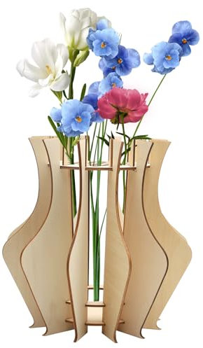 TNSLAND Vase für Lego Blumen 3D-Puzzle-Vase für Holzpuzzle Blumenvase für Lego Blumenstrauß Baukasten für Lego Rosen Bauset für Lego-Blumenliebhaber Lego Sonnenblumen Tulpen Orchideen Kirschblüten
