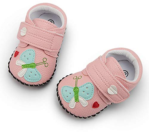 CENCIRILY Krabbelschuhe für Babys, Jungen und Mädchen, Karikatur, Weicher Hausschuher, Atmungsaktive, Rutschfesten, Lauflernschuh 0–18 Monate