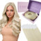 Fshine Echthaar Extensions Tape Blond 60cm Seidig Hair Extensions Echthaar Tape Haarverlängerung Weißblond 20 Stücke 50g Farbe 1000