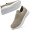 STQ Scarpe da Ginnastica da Donna con Memory Foam, Misura 38, Mocassini, Tortora, 38 EU