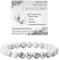 Bivei Howlit - Ruhe & Klarheit Perlenarmband für Frauen 8mm Semi Precious Natural Stone Stretch elastischen Schmuck Yoga Geschenke