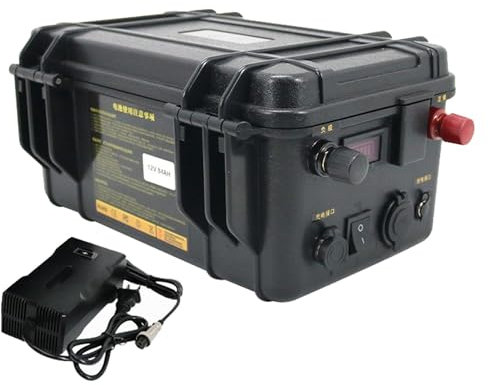 SSCYHT Thruster-Batterie 24 V 12 V 60 AH 80 AH 100 AH 120 AH 150 AH 200 AH Wiederaufladbare Ersatz-Lithiumbatterie für Marine-/Trolling-Motorbatterie mit Ladegerät,12v 120ah