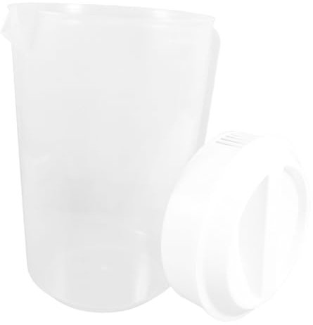 FELTECHELECTR 4000ml Large Capacity Water Pitcher Hot Cold Drink Jug with Lid Vintage Teapot Style Reusable Plastic Perfect for Office Home