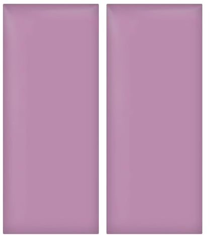 DECAKE 2 Stück gepolsterte Wandpaneele, 20 x 50 cm, Selbstklebender Wandaufkleber, 3D-Antikollisions-Wandpolsterung für Kinder, dekorative, schalldichte Wandpaneele, Kopfteil (lila)