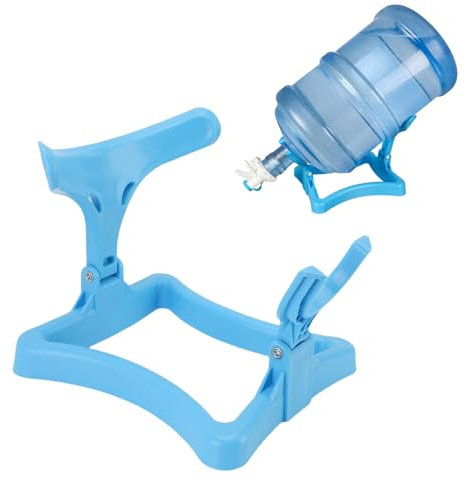 Water Jug Holder, 5 Gallon Water Bottle Jug Drink Dispenser Storage Cooler Rack Holder with 3 Dispenser Valves, No Leak Non Slip Countertop Foldable Cradle Stand