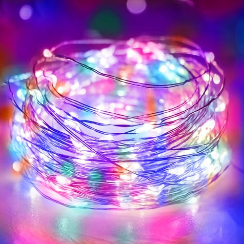litogo Lichterkette Batterie mit Timer, 3M 30 LED Lichterkette Innen | IP65 Wasserdicht Draht, Lichterketten Batteriebetrieben (AA Batterie) für Party Hochzeit Weihnachten Deko, Mehrfarbig