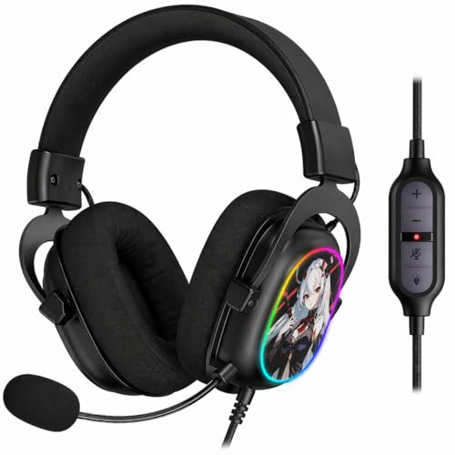 Redragon H510 AK RGB Gaming Headset Kabel | kabelgebundenes Gaming Headset RGB 53mm Treiber 7.1 Surround Over-Ear
