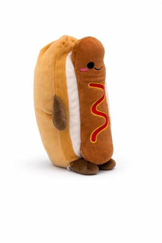 Landahl & Baumann Kuscheltier Hotdog 18–20 cm – Lustiges Plüsch-Spielzeug – Weiches Stofftier zum Kuscheln & Spielen