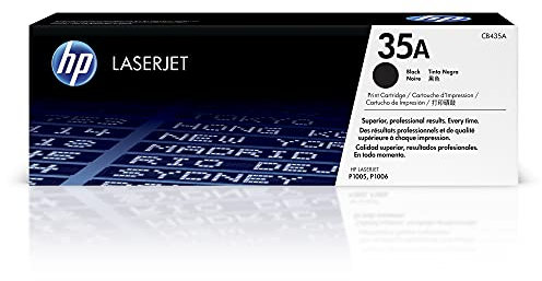 HP 35A Toner Noir Authentique (CB435A) pour imprimante LaserJet P1005 LaserJet P1006