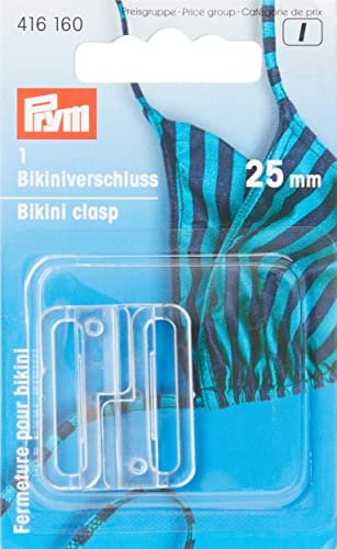 Prym PRYM_416160-1 Bikini and Belt Clasp Hook Plastic 25 mm Transparent