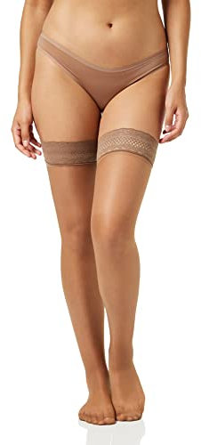 Dim Beauty Sublim Voile Brillant - Bas autofixants - 15 DEN - Femme - Beige (Gazelle) - FR: 3 (Taille fabricant: 3)