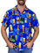 V.H.O. Funky Hawaii-Hemd, Herren, Kurzarm, Beerbottle, Blau, XS