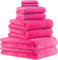 Betz 8er Set Handtücher Handtuch Deluxe 100% Baumwolle 2 Badetücher 2 Duschtücher 2 Handtücher 2 Seiftücher Farbe Fuchsia