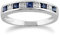 Gemondo Saphir Ring 9ct Weißgold 0,44 CT Hellblau Saphir & Diamant Ring