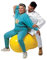 1x Behrend Physio Roll Erdnussball Gymnastikball Doppelball Physioball Fitnessball, 40cm, rot