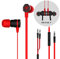 GranVela Gaming Headphones, G20 Hammering Bass In-Ear Earbuds Noise Isolating Headset Magnet Attraction Earphones with Mic and Volume Control(Red)