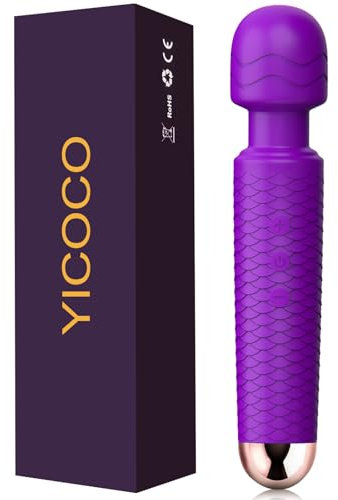 Vibromasseurs Feminin Sex Toys Clitoridien Stimulator, YICOCO Sex Toýs Puissant Electric Massager Sans fil avec 25 Mode électriques étanche USB Rechargeable Wand Masseur Sex toyspour Femme Couple