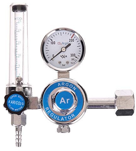 TC TECHNIC Professional Druckminderer AI1053, für Argon, Co2, Durchflussmesser, MAG, WIG Schweißen, Eingang: 0-200 Bar, Ausgang: Max. 3,5 Bar