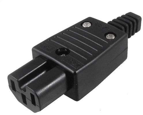 CABLEPELADO Conector de alimentación C15 | Enchufe Tipo IEC-60320 C15 | Toma de Entrada C15 Enchufe | Hembra | 10A 250 V