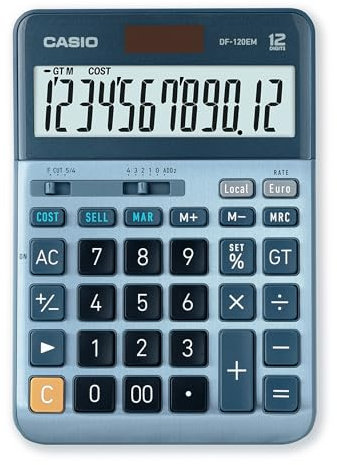 Casio Calculatrice de bureau DF120EM