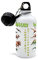 Mr. Gadgets Borraccia in Alluminio con Moschettone e Chiusura Ermetica Priva di sostanze nocive - Capacità 500 ml - Con Grafica Simpatica Dinosauri (Mod. 4 Personalizzato)